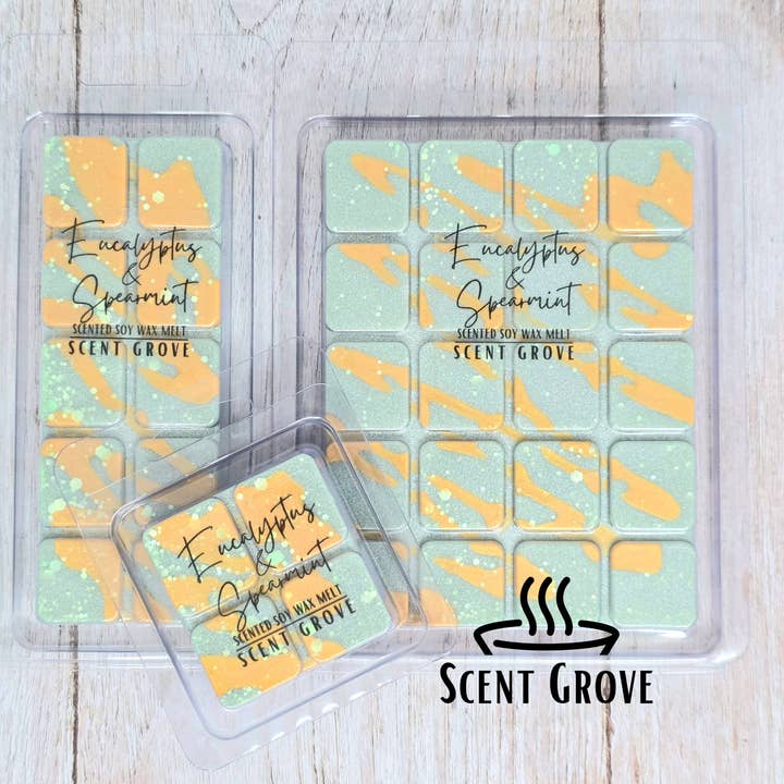 Eucalyptus & Spearmint scented soy wax melt for wholesale by Scent Grove