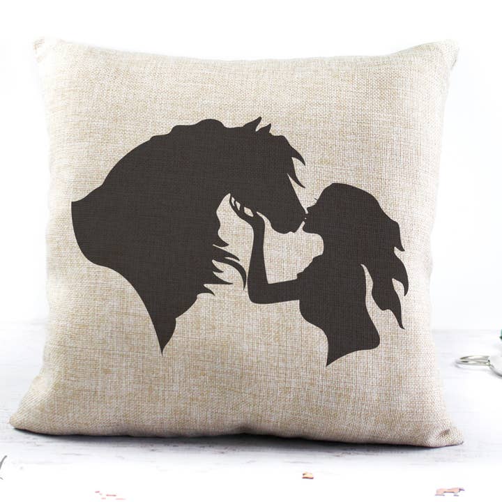 Horse Kisses Pillow Cover - Horse Girl for wholesale by Classy Equine
