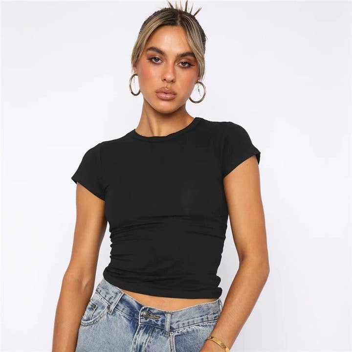 Solid Color Slim Fit Short Sleeve T-Shirt and other Purchase Wholesale raglan t shirts. Free Returns & Net 60 Terms on Faire trending on Faire.