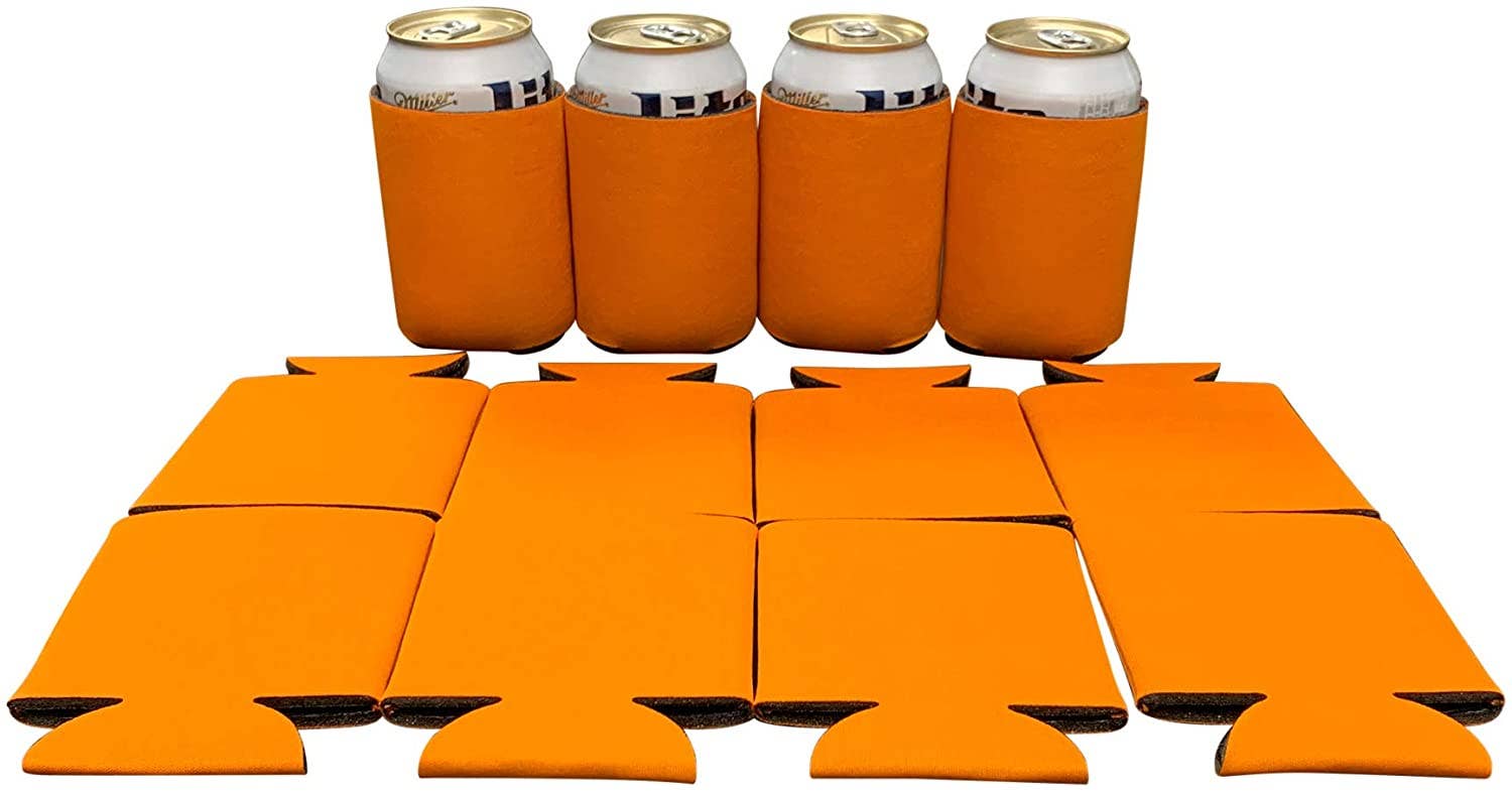KP Kool Products - Wholesale Drink Huggers & Koozies - Blank Beer Can Cooler Sleeves, Plain Collapsible Soda Cover Coolies32