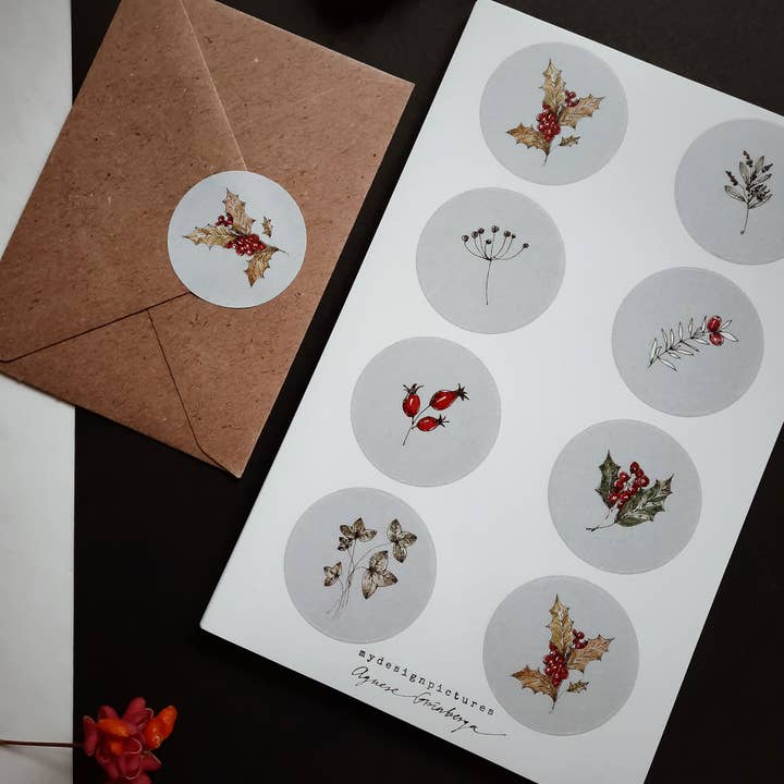 MyDesignPictures - Wholesale Sticker - Winter florals sticker set3