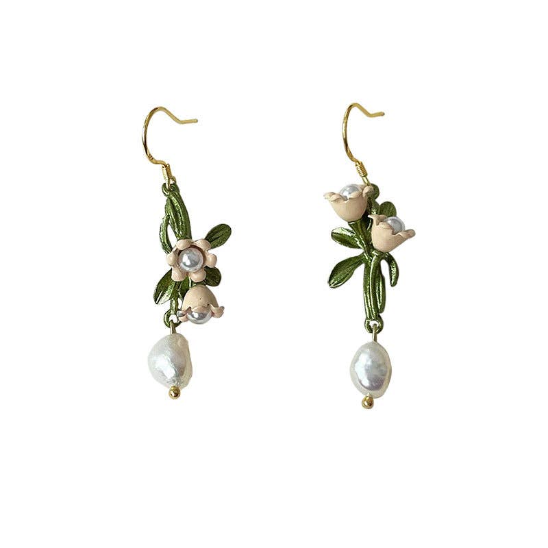Revelari - Wholesale Dangle Earrings - Floral Pearl Drop Earrings2