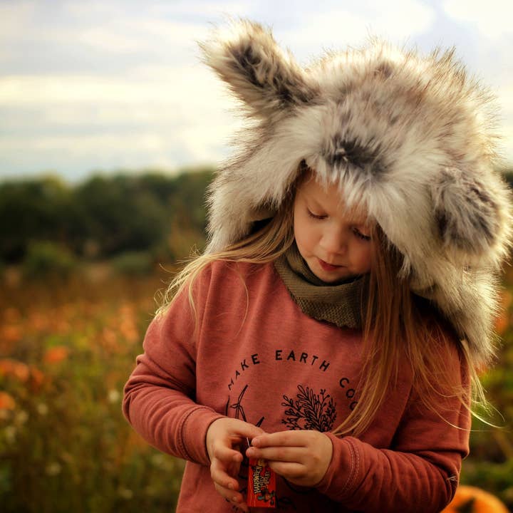 Wolf & The Wildling - Wholesale Costume – Child - Wolf Bonnet - Faux Fur4