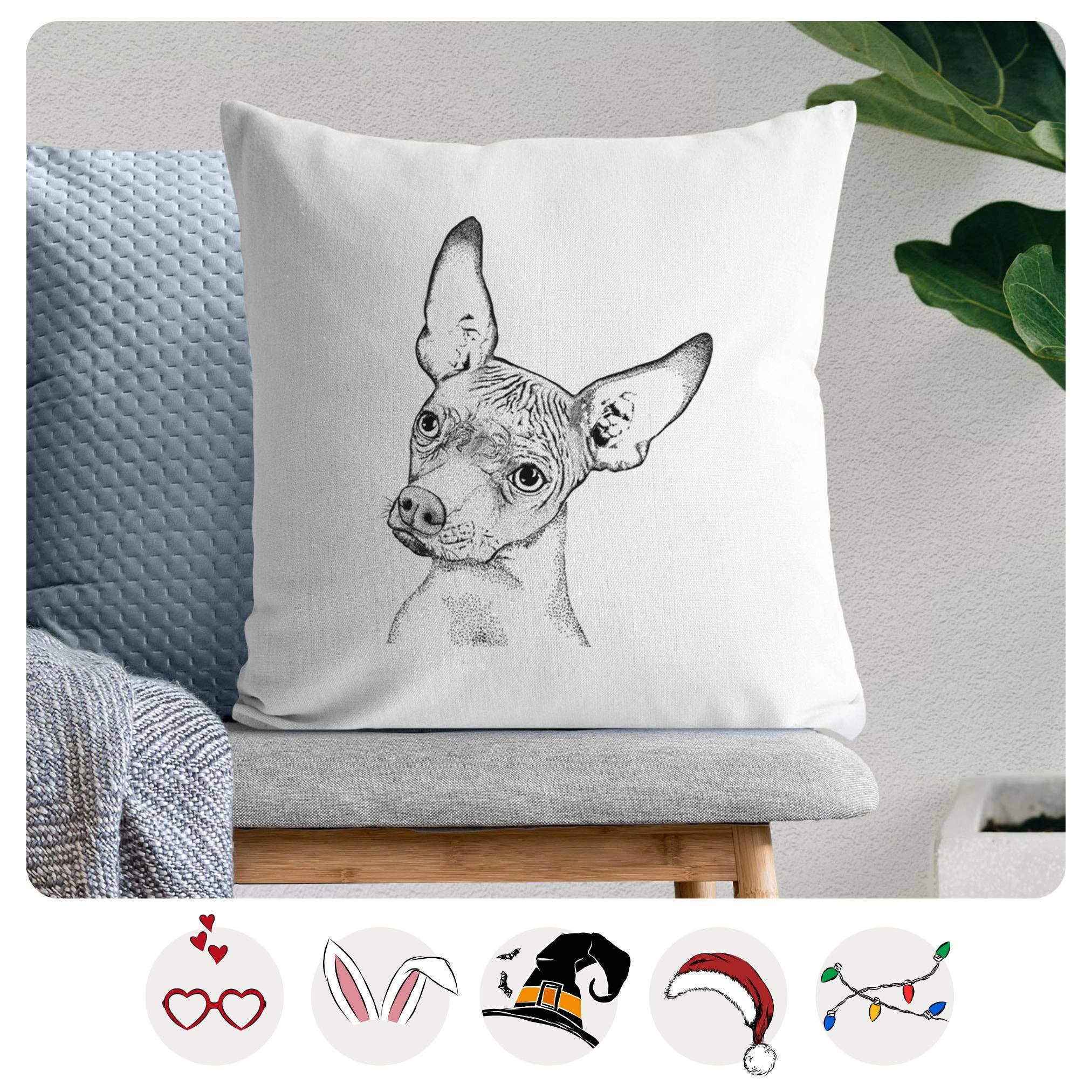 Inkopious - Wholesale Throw Pillow Cover - Kahlo the Xoloitzcuintli - Throw Pillow Cover6