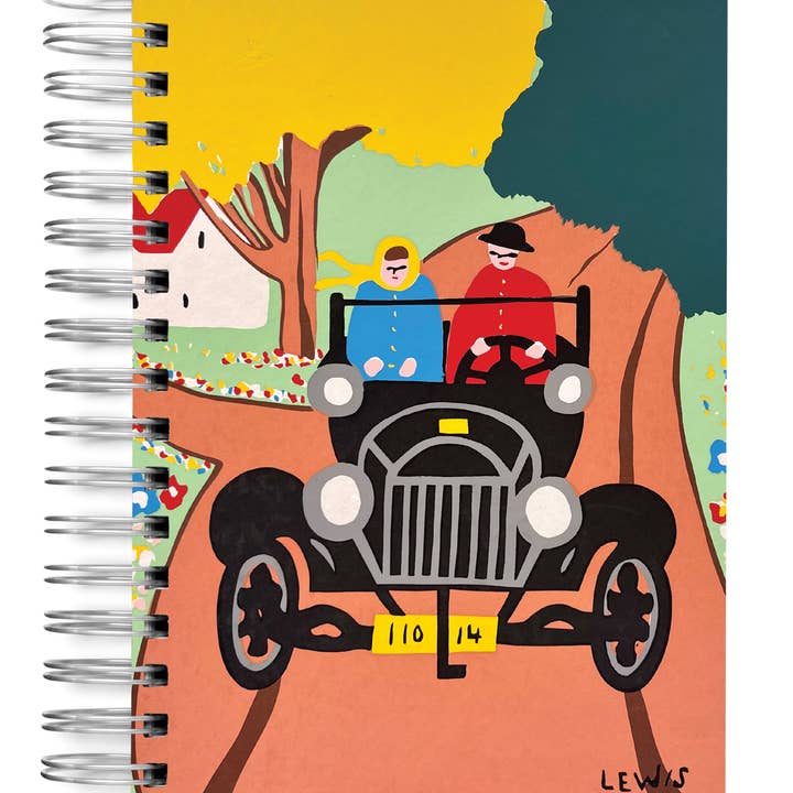 ecojot - Wholesale Notebook - Maud Lewis Spring Vintage Car Notebook