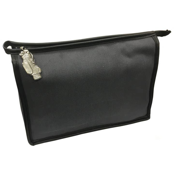 Waschbeutel mit Golf-Reißverschluss aus Zinn für den Großhandel von THE MUSIC GIFTS COMPANY