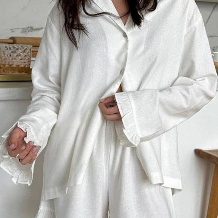 Dipped Shop - Wholesale Sleepwear set – Women's - Flounce Cute Loose Sleepwear Sets DPS224116