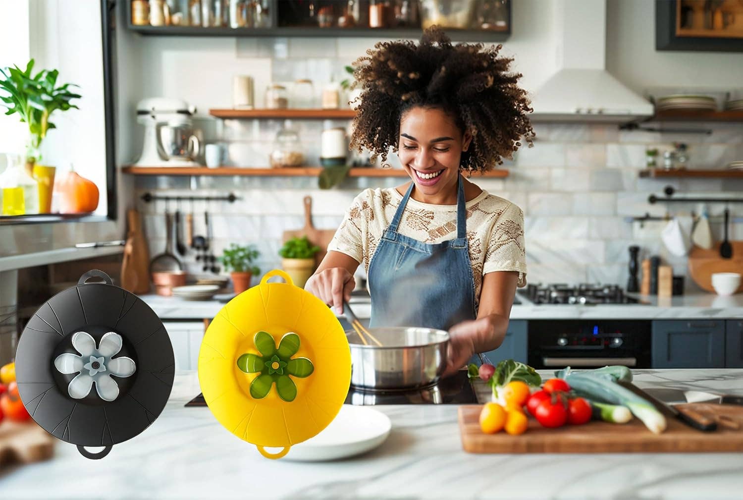 VIGOR - Wholesale Kitchen Tool/Gadget - Boil Over Spill Stopper, Silicone Pot Lid, 10.24" Spill Stop7