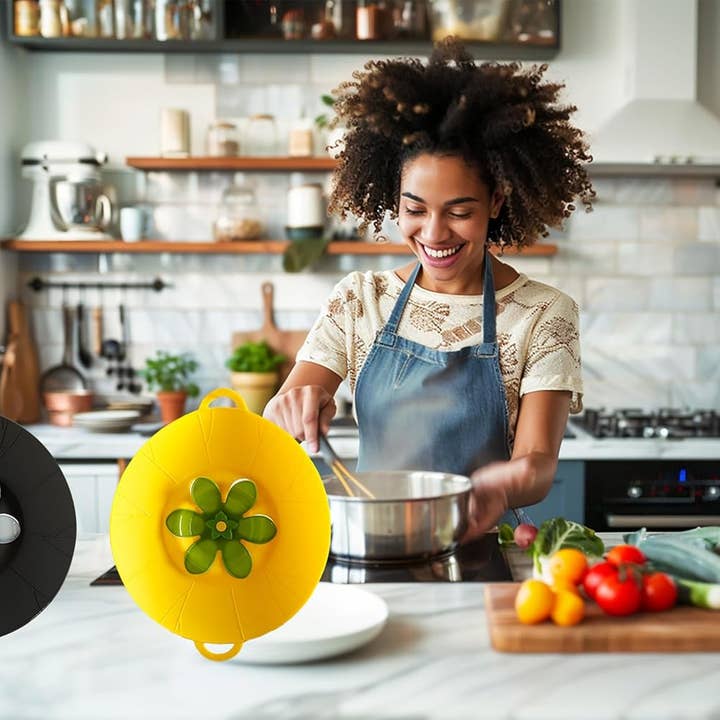 VIGOR - Wholesale Kitchen Tool/Gadget - Boil Over Spill Stopper, Silicone Pot Lid, 10.24" Spill Stop7