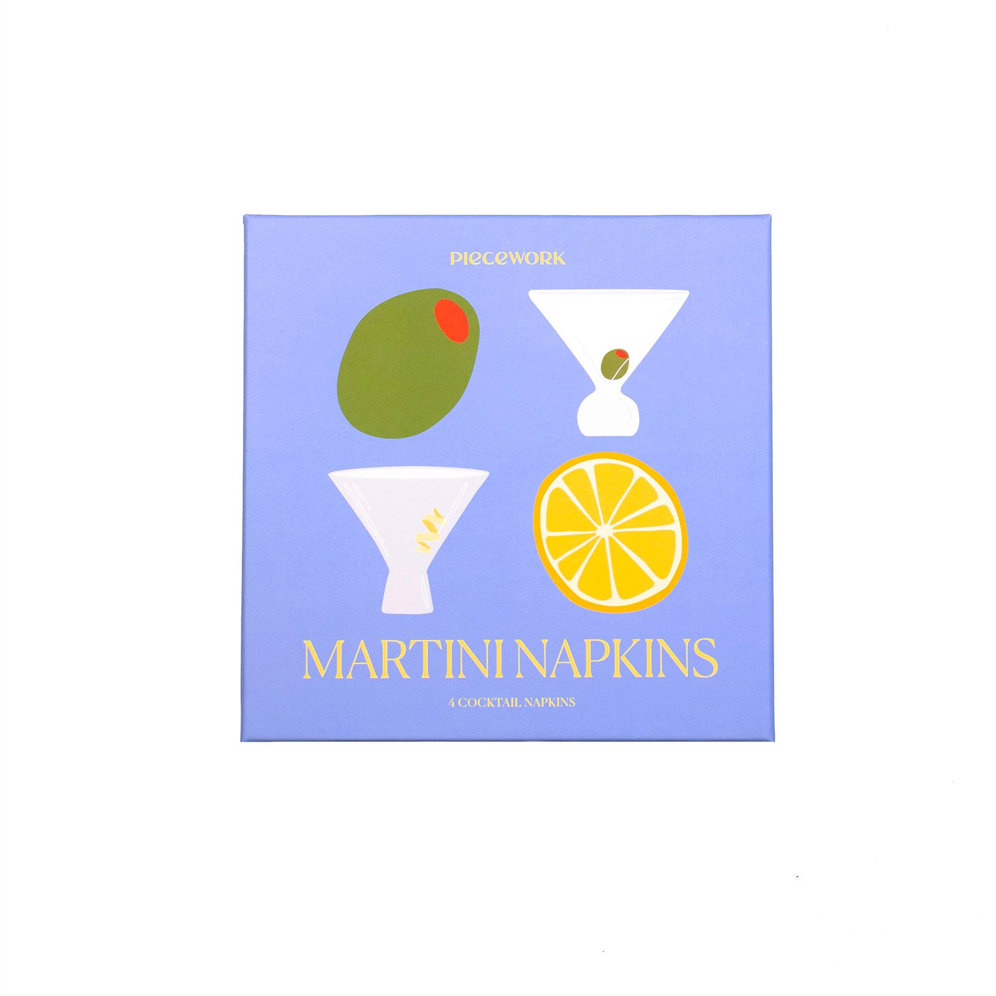 Piecework - Wholesale Dinner & Cloth Napkin - ✨Back In Stock✨Martini Cocktail Napkins - Set Of 4