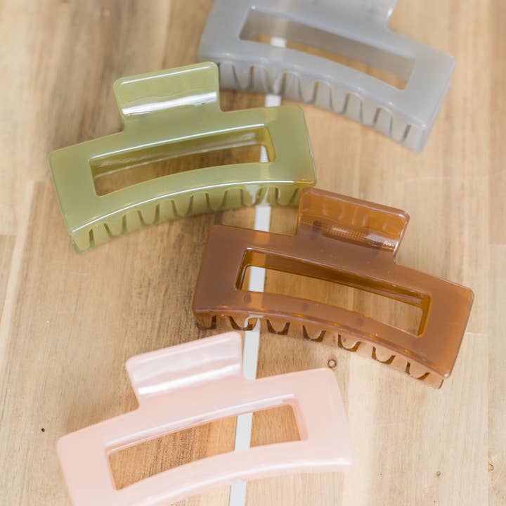 blush & bubbly - Wholesale Hair Clip - Women's - Jumbo Jelly Hair Claw Clip, Translucent Hair Clip, claw clip1