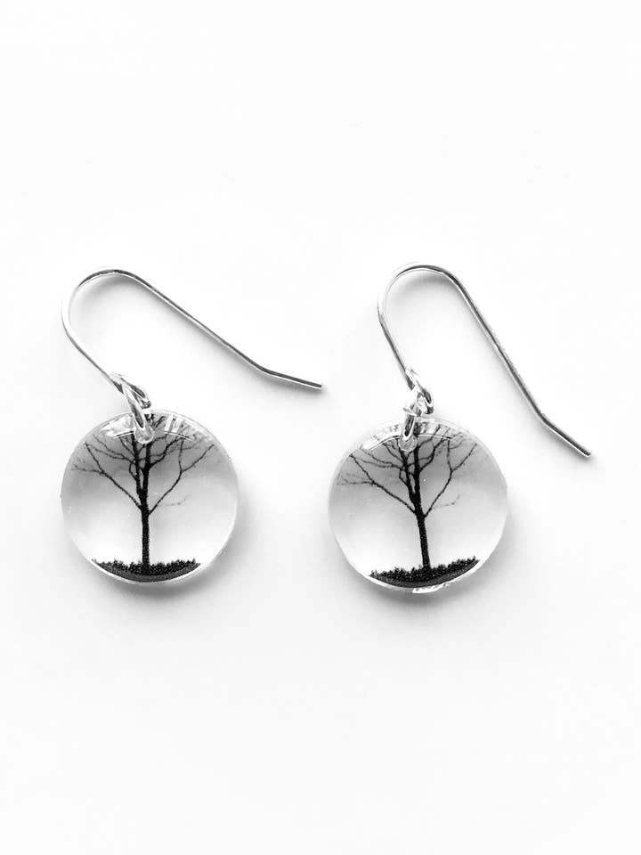 Round City Tree Earrings for wholesale by Black Drop Designs