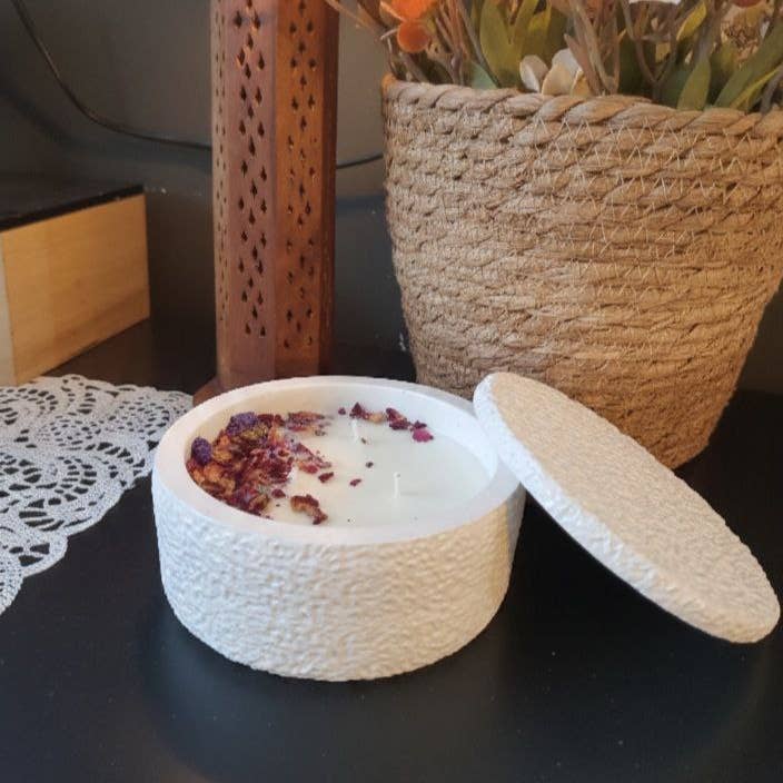 kanara Oud - Wholesale Jar/Filled Candle - Ivory Essence Handgemaakte Betonnen Kaars met Deksel 250g5