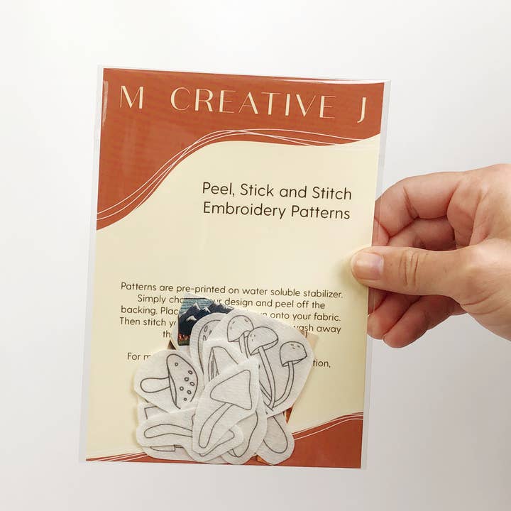 MCreativeJ - Wholesale Embroidery/Cross Stitch Supplies - Mushrooms Hand Embroidery - Peel Stick & Stitch Patterns4