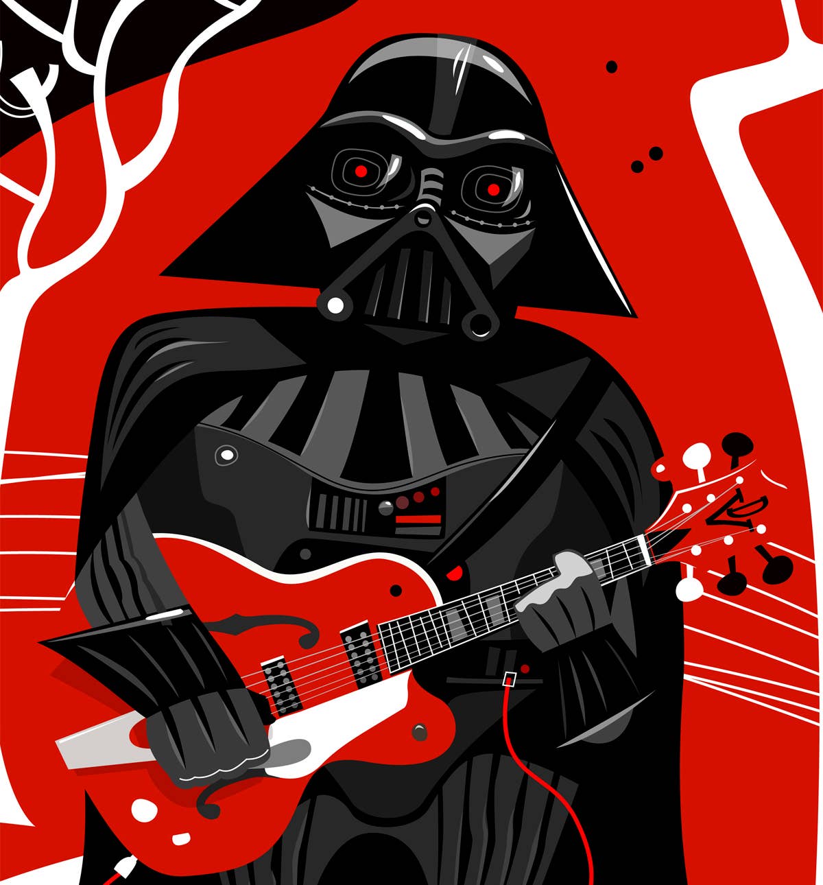 TIM LEE RABBIT RUN STUDIOS - Vente Affiche d'art - Dark Rocks, Vador, Star Wars, impression d'art1