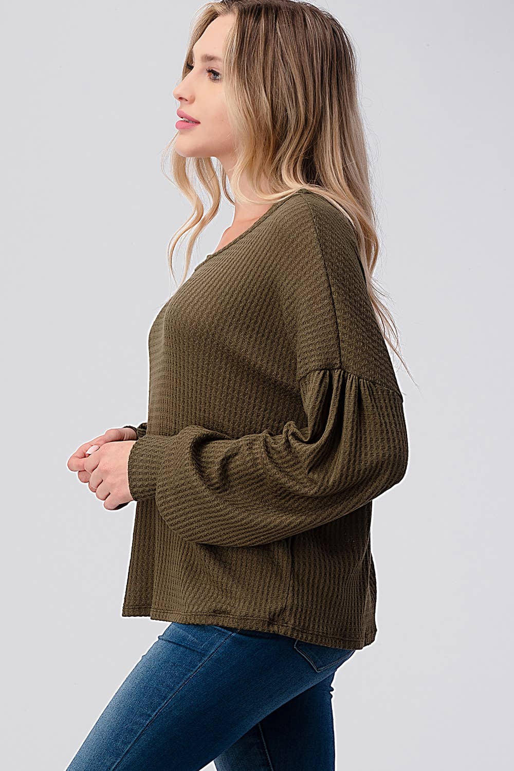 Orange Farm Clothing - Venta al por mayor Jersey corto de punto - Mujer - PAQUETE CON MANGA DE GLOBO TEXTURIZADA EN LA PARTE SUPERIOR ABIERTA EN OFERTA7