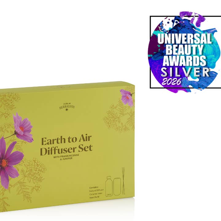 Frankincense och Juniper naturligt doftset med diffusor och vas för wholesale av Dublin Herbalists