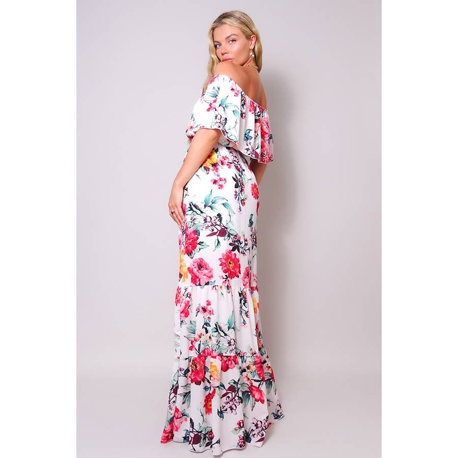CEFIAN FASHION - Wholesale Dress - Women's - LOVE ME A LULU TIERED RUFFLE MAXI DRESS10