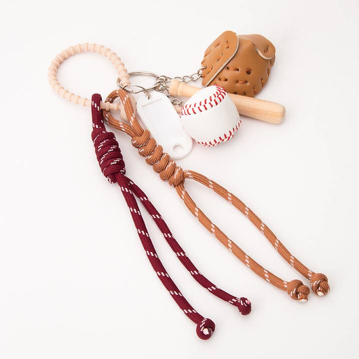 Sensibling Corp. - Wholesale Keychain - Women's - Baseball Name Tag Key Chain / Bag Charm