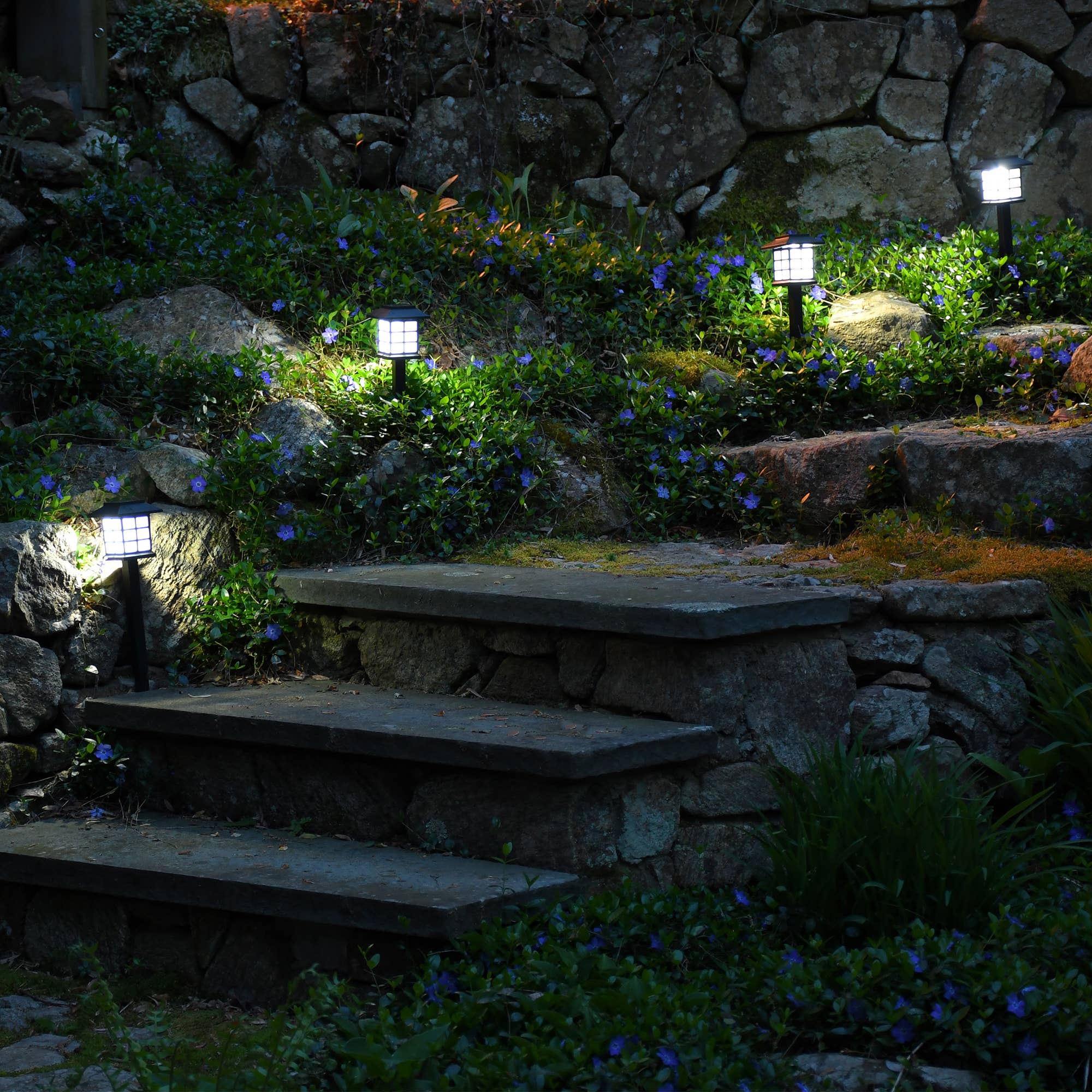 LumaBase - Wholesale Outdoor/Lawn Light - Solar Powered Ground Lights, Black Window - Set of 42