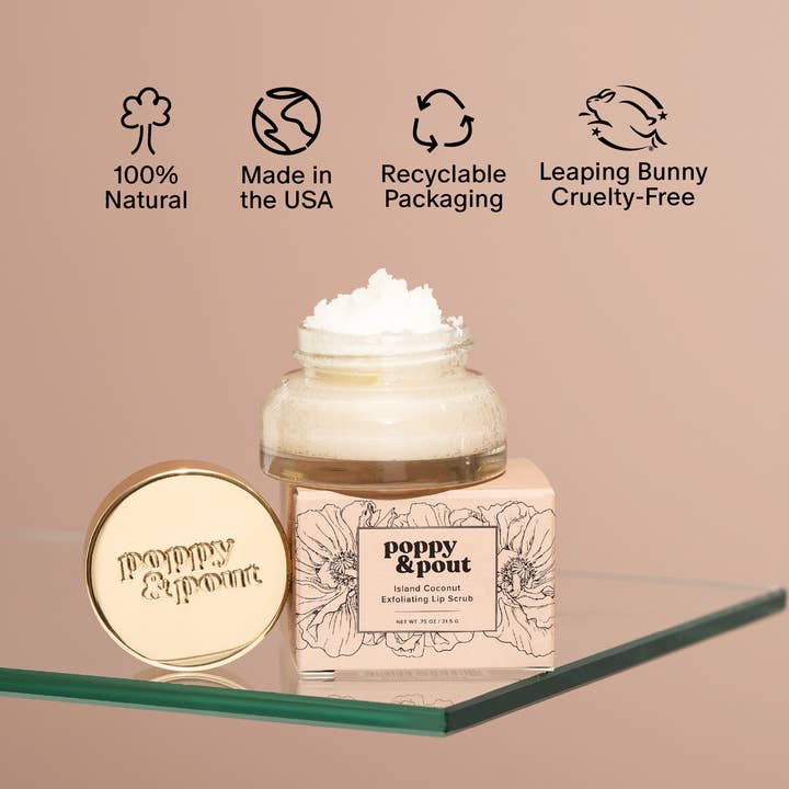 Poppy & Pout - Wholesale Lip Scrub/Polish - Lip Scrub, Island Coconut