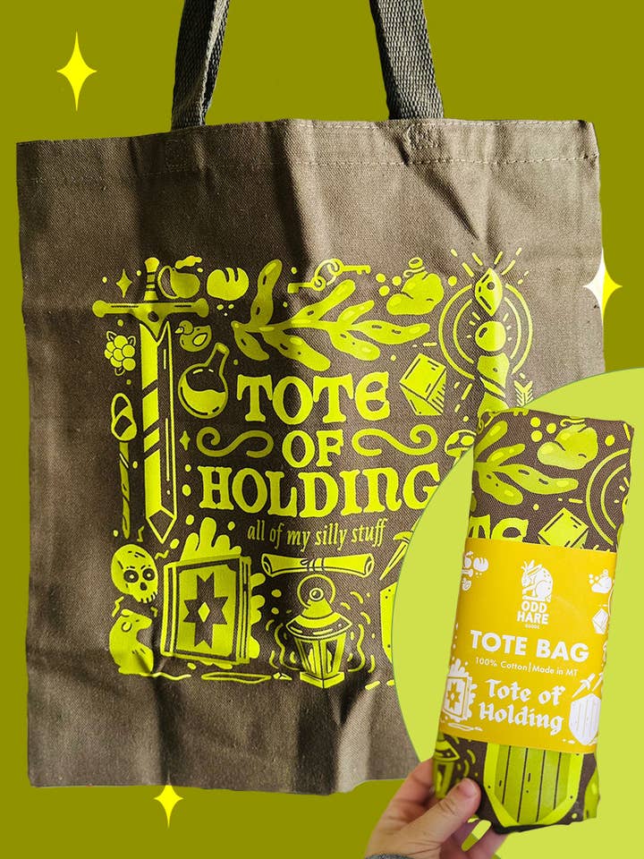 Tote Bag: Tote of Holding for wholesale by Odd Hare Goods