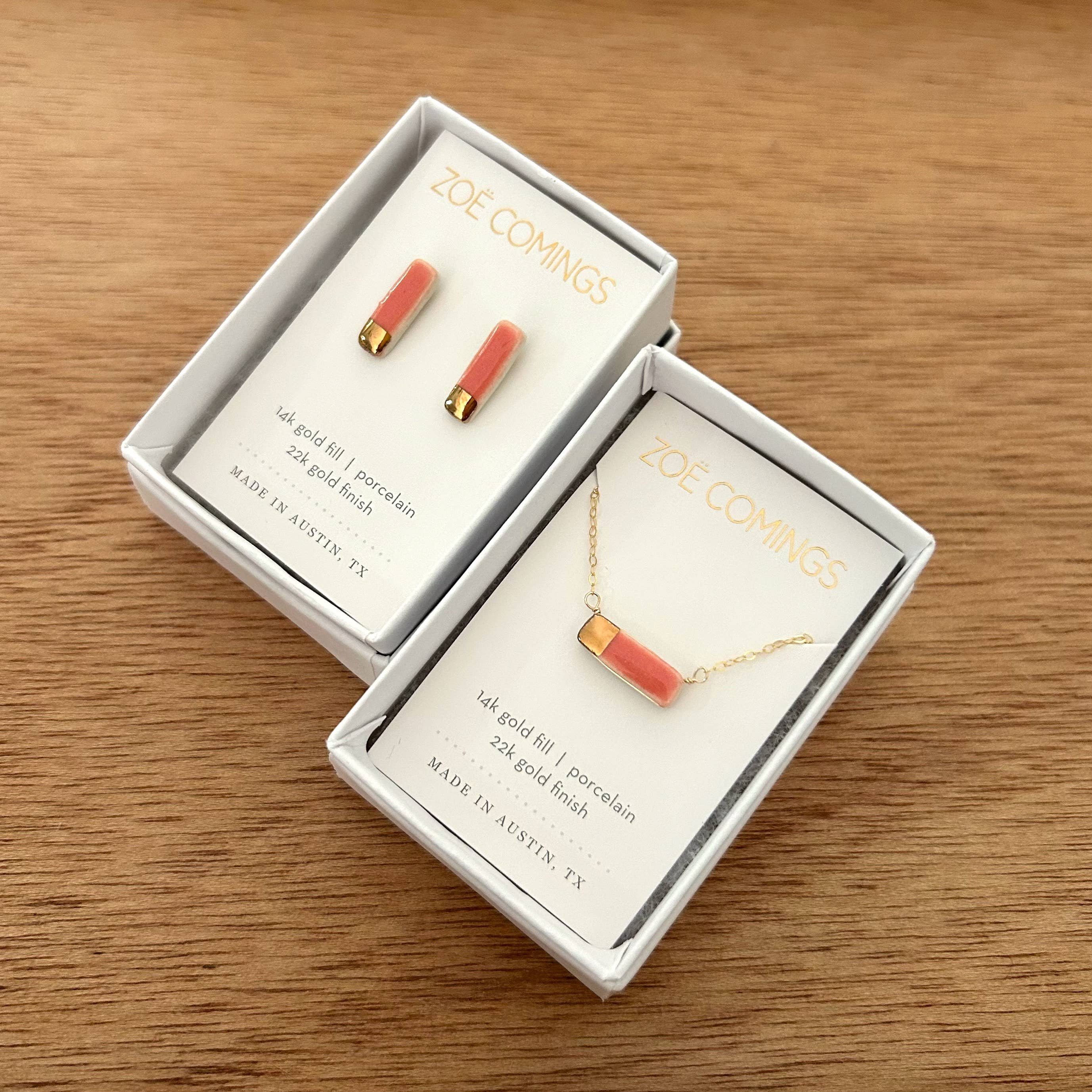 ZOE COMINGS - Venta al por mayor Pendientes de botón/aretes de poste - Tacos de Caña Pequeños8