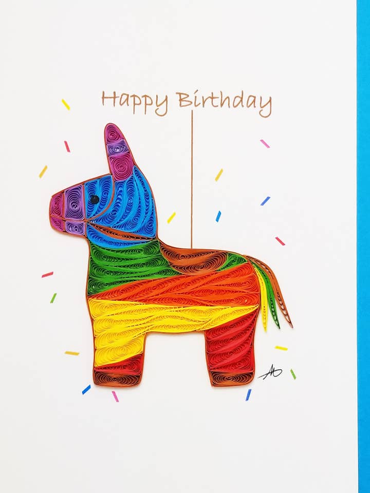 #510 Buon compleanno Pinata per la vendita all'ingrosso da parte di Iconic Quilling