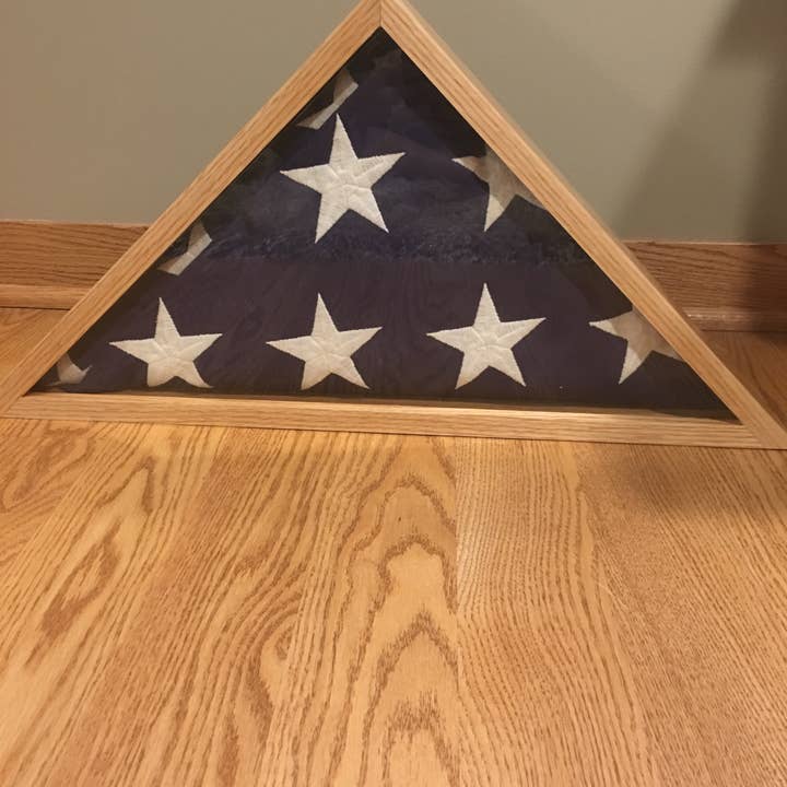 Memorial flag box for wholesale by NorthCountry Woodcraft