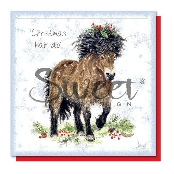 ECX021 - « Hair Dog » Exmoor Pony de Noël pour la vente par Sweet Design