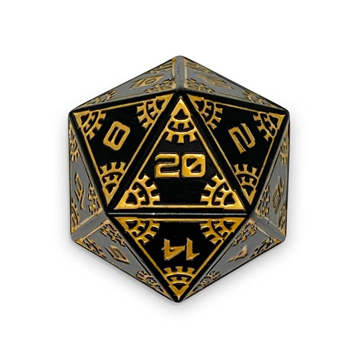 Eclipse - Asteroid Boulder® 45MM Alloy Metal Dice for wholesale by Norse Foundry