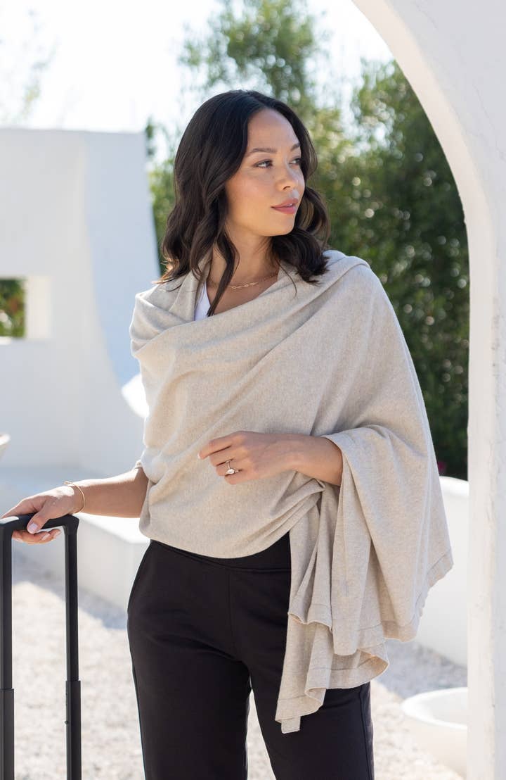 Dreamsoft Organic Cotton Travel Scarf - Birch for wholesale by zestt organics