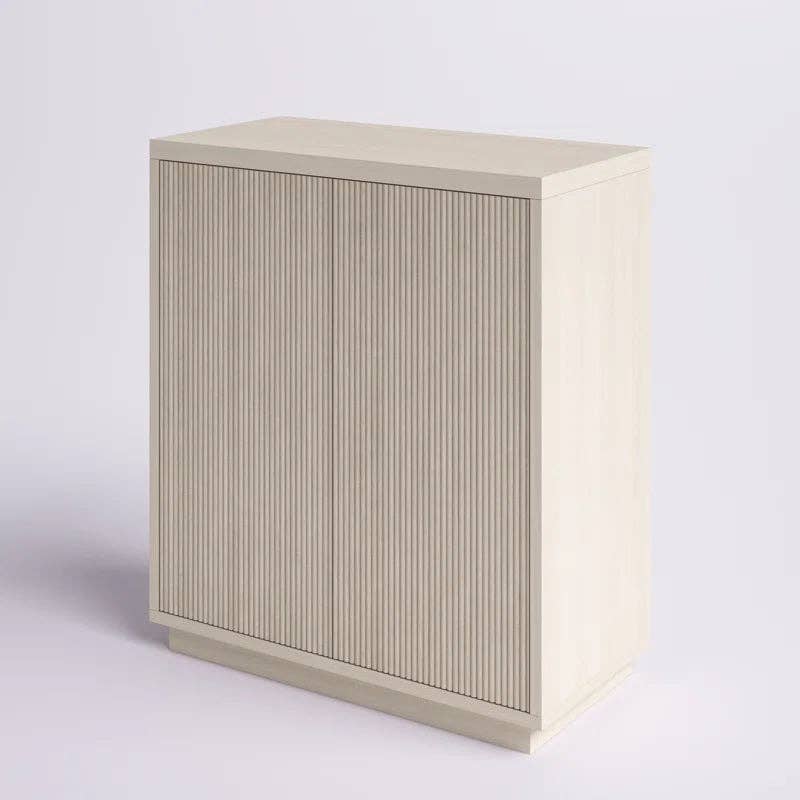 Beige Compact Wood Grain Accent Cabinet With Adjustable Shelf for wholesale on Faire10