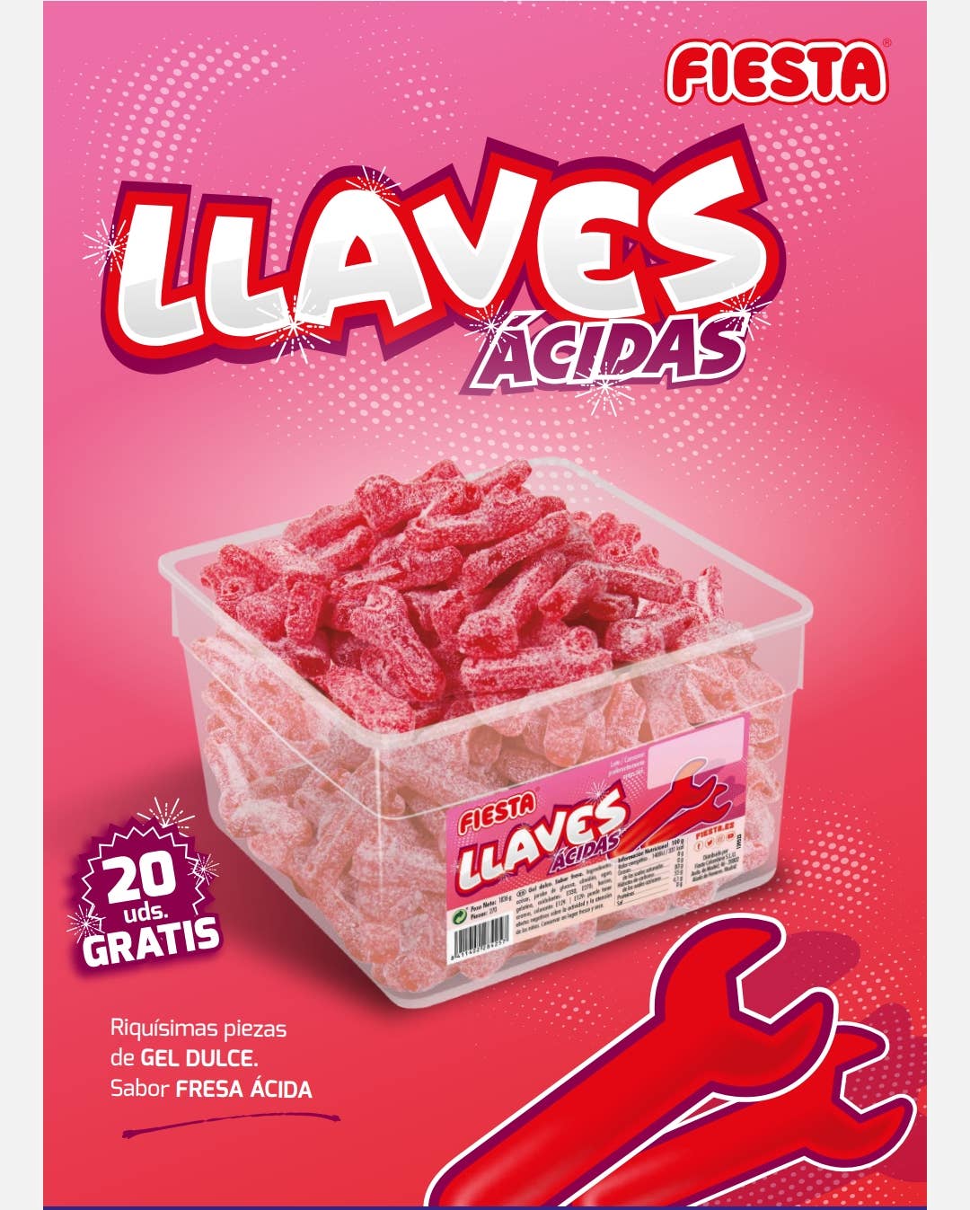 chuchez.com – Gomas por atacado – Chaves de ácido Gominola FIESTA 150U