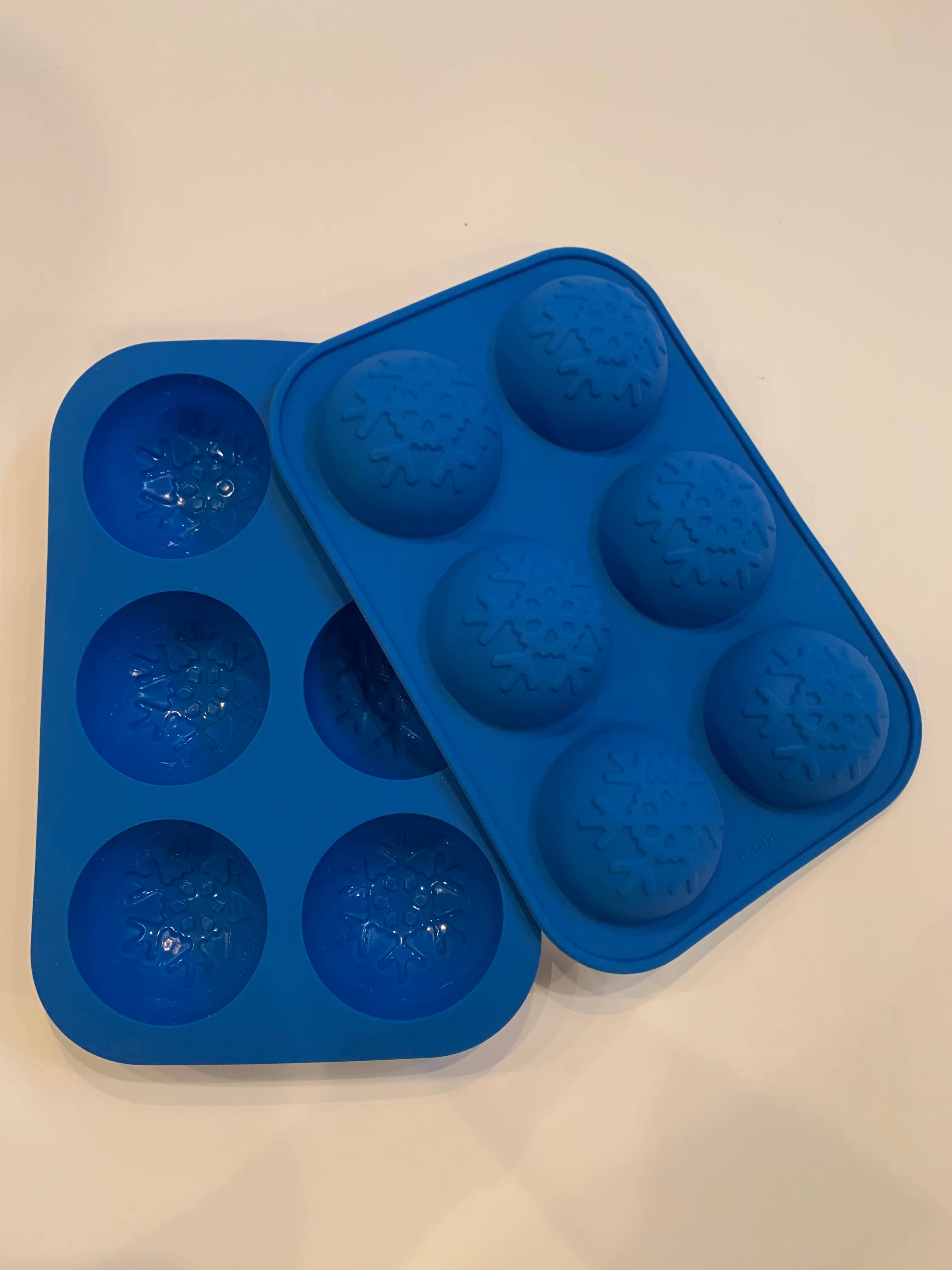 Mobi - Wholesale Chocolate/Candy Mold - Cocoa Bombs, Snowflake, Blue, Silicone Mold1