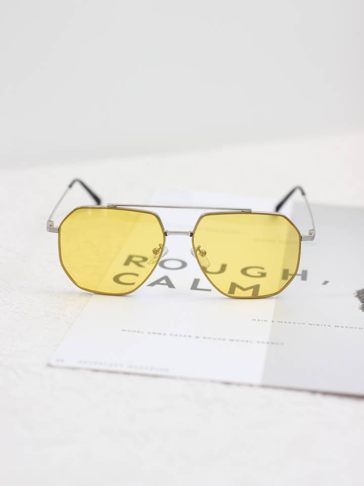 A2501TPS36919 - Photochrome Aviator-Sonnenbrille mit Gelb für den Großhandel von ESLEY