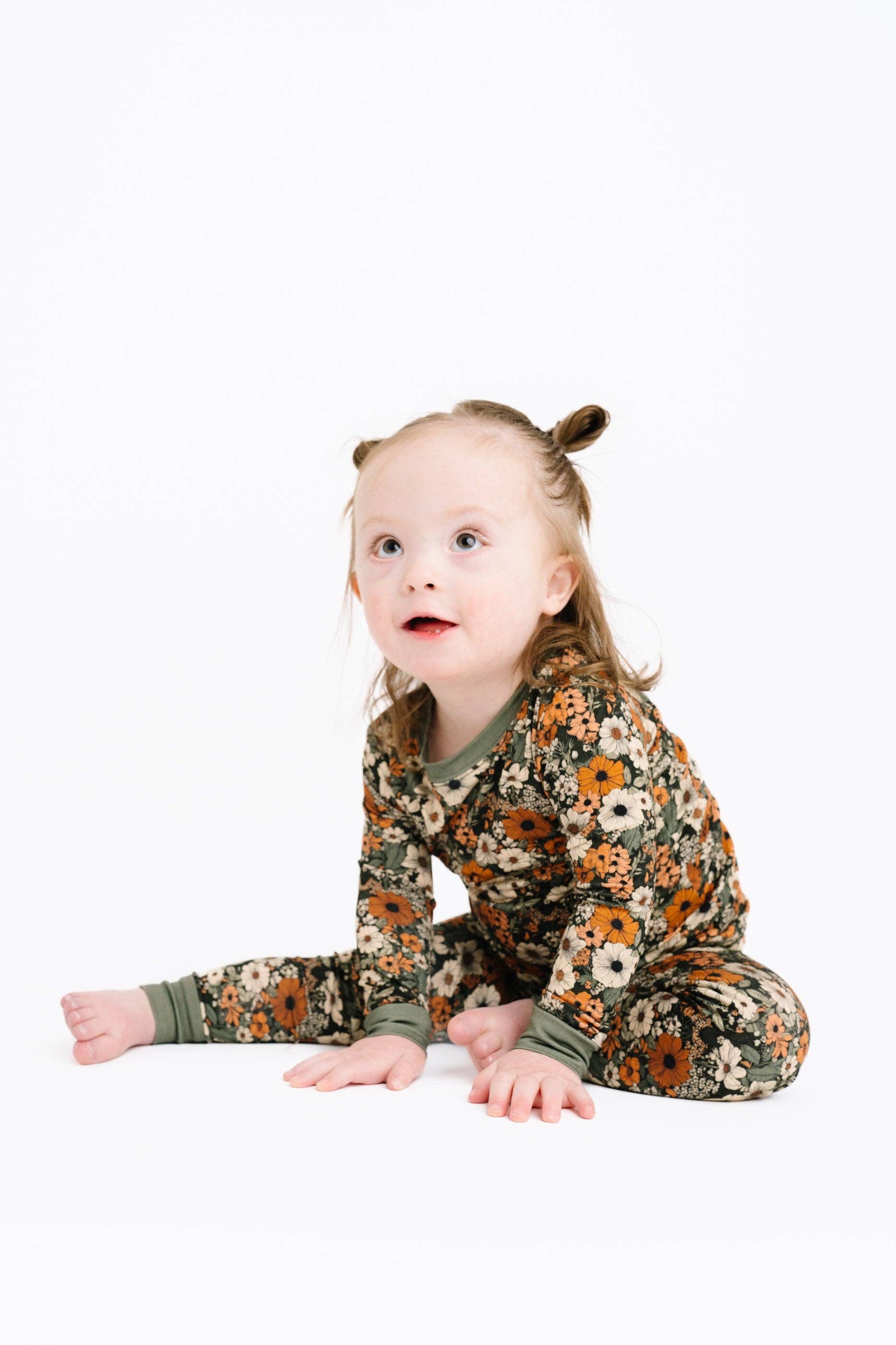 Little One Shop - Wholesale Sleepwear Set - Kids - Rustic Blooms Bamboo Set1