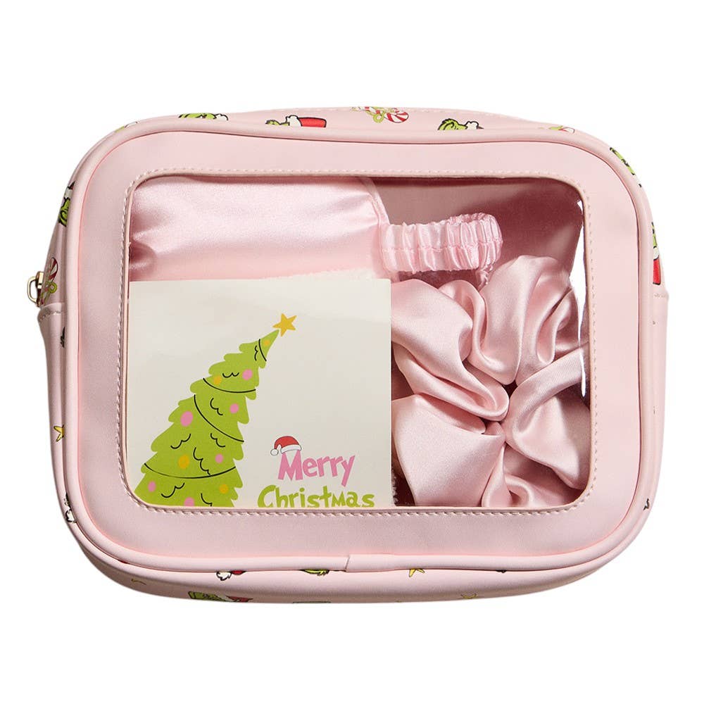 Sensibling Corp. – Engroshandel Gaveposesæt/pakke – Ferie Grinch Grøn Monster Ansigt Mønster Komplet Gavesæt1