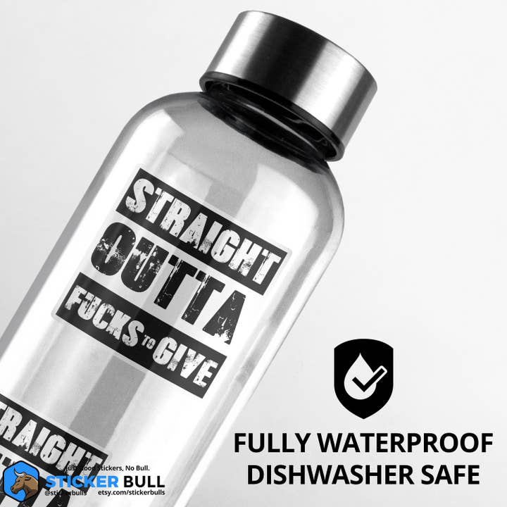 Sticker Bull - Wholesale Sticker - Straight Outta Fucks To Give Sticker, Meme Sticker, Meme, Funny Sticker, Bumper Sticker Funny, Stickers, Gas Sticker, Parody Sticker