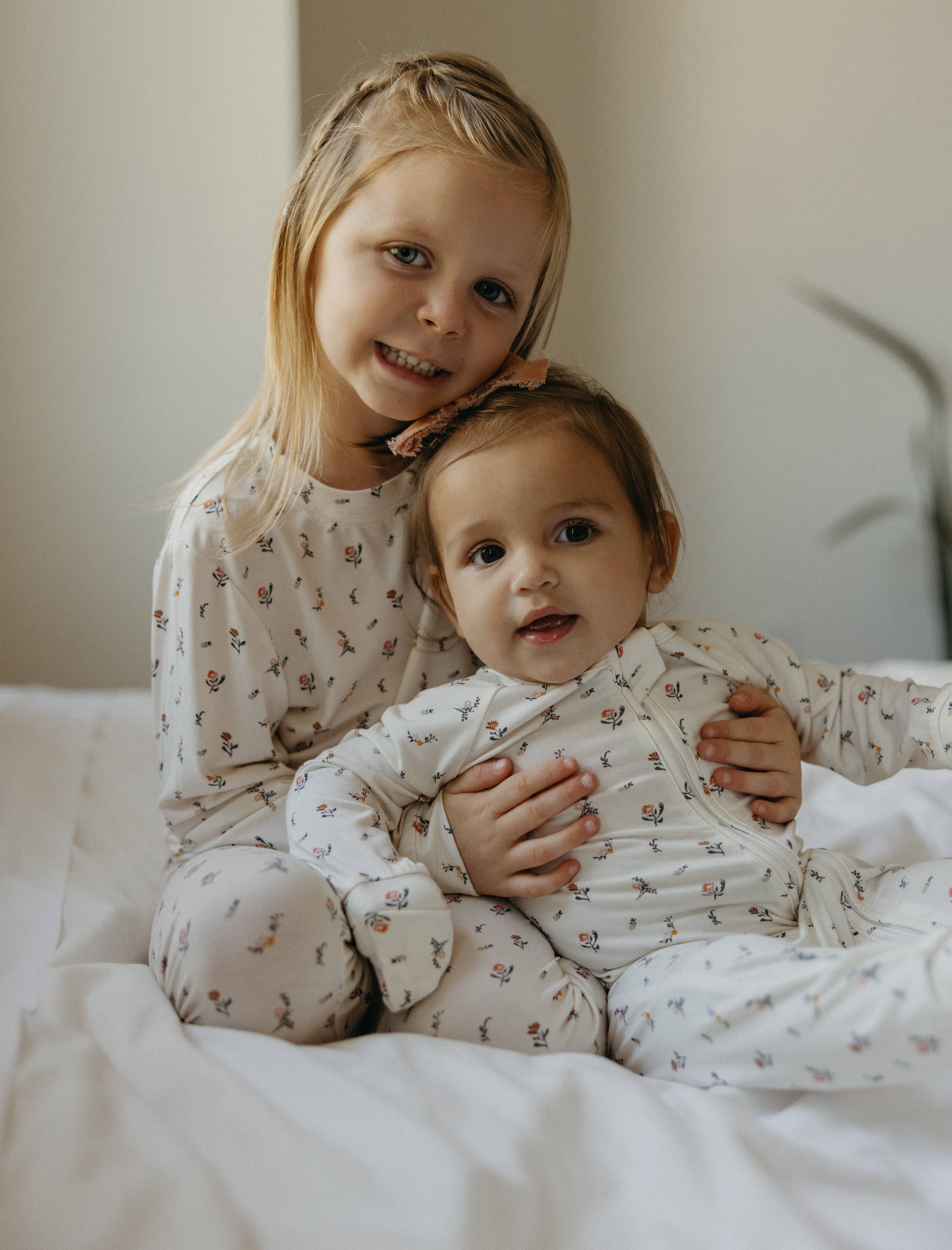 Honeycomb Goods - Wholesale Sleepwear Set - Kids - Vintage Floral Zip Pajamas2