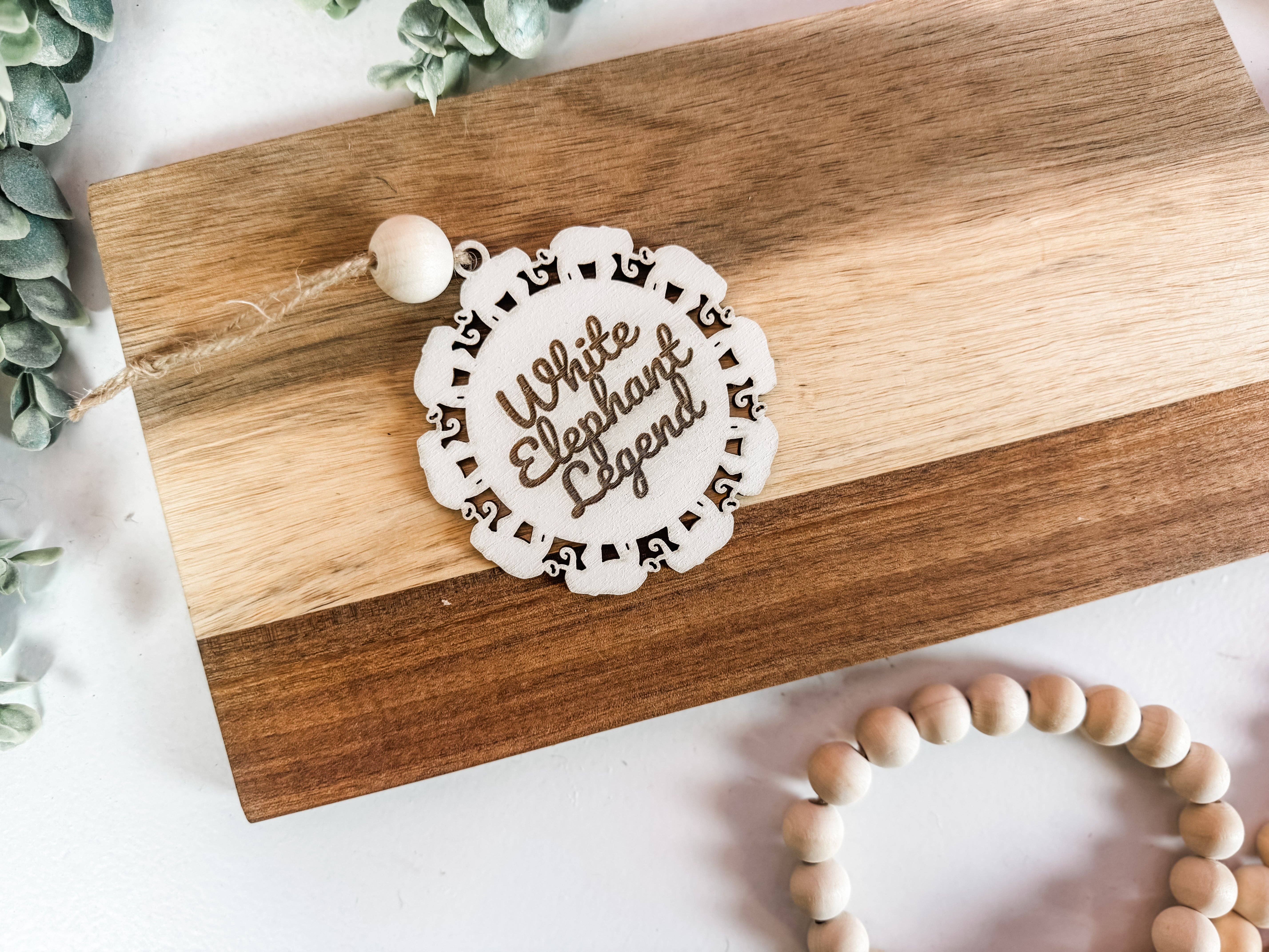 Lumber Revolution - Wholesale Ornament - White Elephant Legend Ornament | Funny Christmas 2025 Gift Exchange Story Ornament1