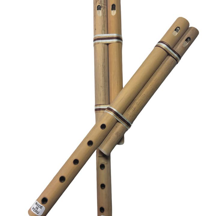 Bamboo Double Flute for wholesale by Inter-American Trading Inc.