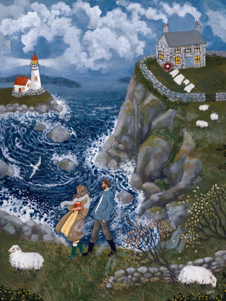 Wind Ridge Cottage Art Print for wholesale by Loré Pemberton