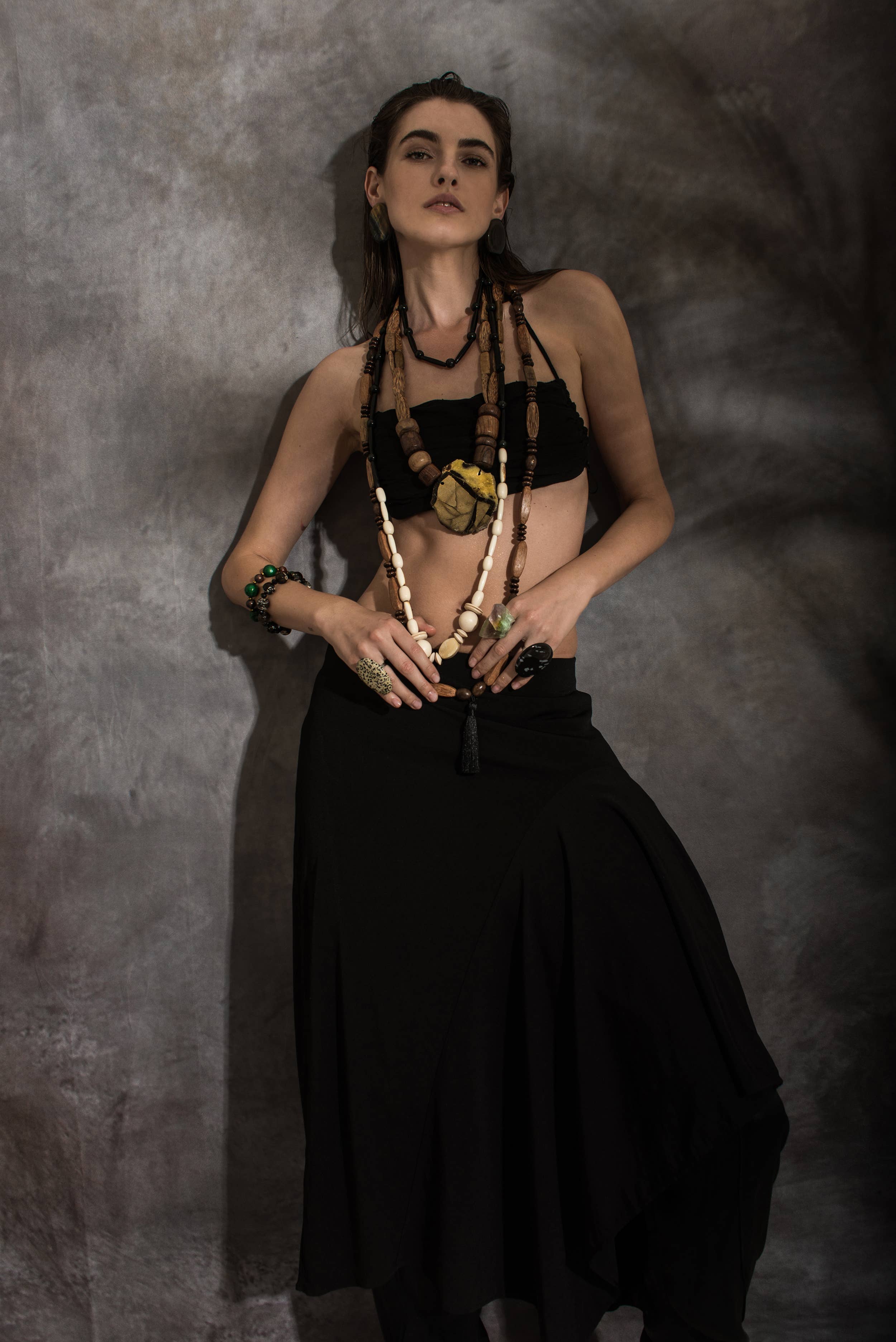 MAISON ATLAS - Wholesale Beaded/Pearl Necklace - Handmade Necklace / Bone3