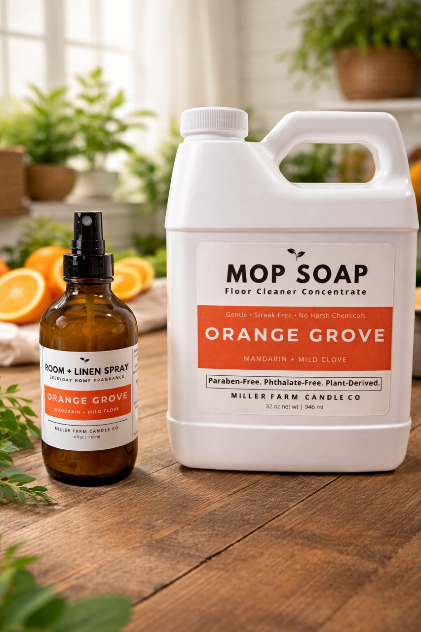 Miller Farm Candle Co - Wholesale Room & Linen Spray - Mop Soap and Room Spray Bundle1