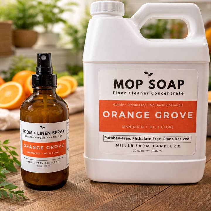 Miller Farm Candle Co - Wholesale Room & Linen Spray - Mop Soap and Room Spray Bundle1