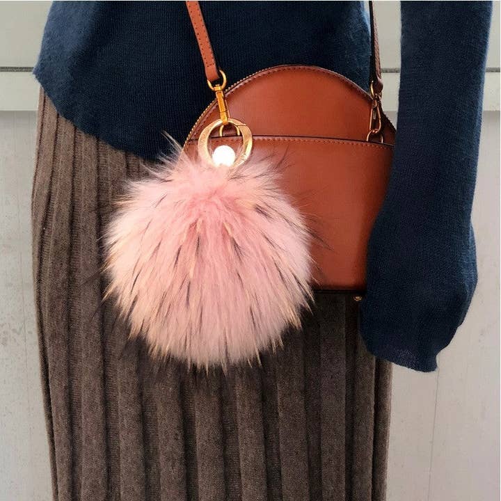 FurDecoration - Wholesale Keychain - Women's - 15CM Jumbo Pom Pom Plush Keychain
