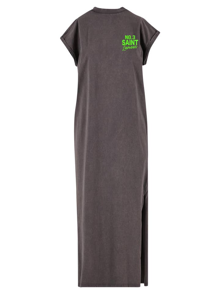 Dress Long Saint L'Amour Neon Green Velvet voor wholesale door PINNED by K