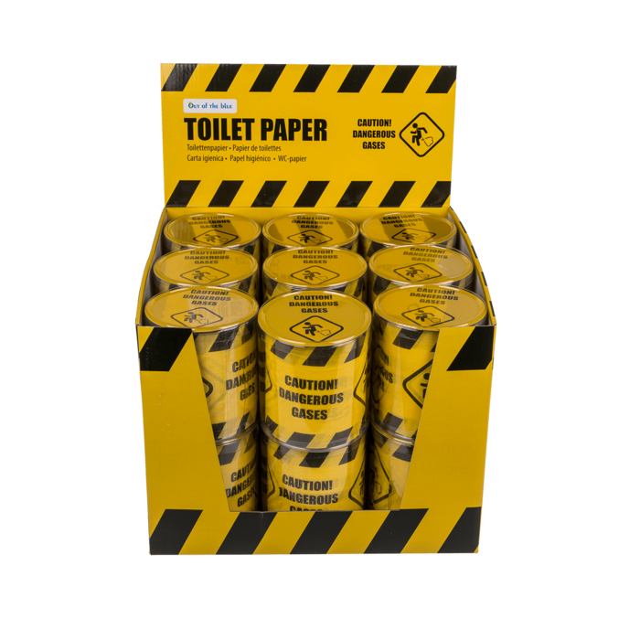 Kinky Pleasure - Wholesale Toilet Paper - Timmy Toys - Toilet Paper Warning Sign - Yellow - 1 Piece1