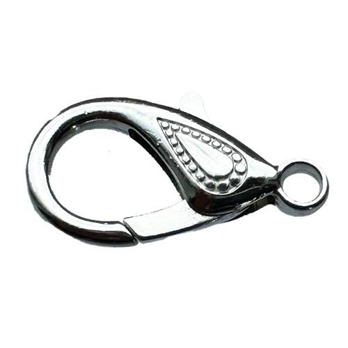 40 carabiners XL, 30x17mm, silver for wholesale by EHAWA